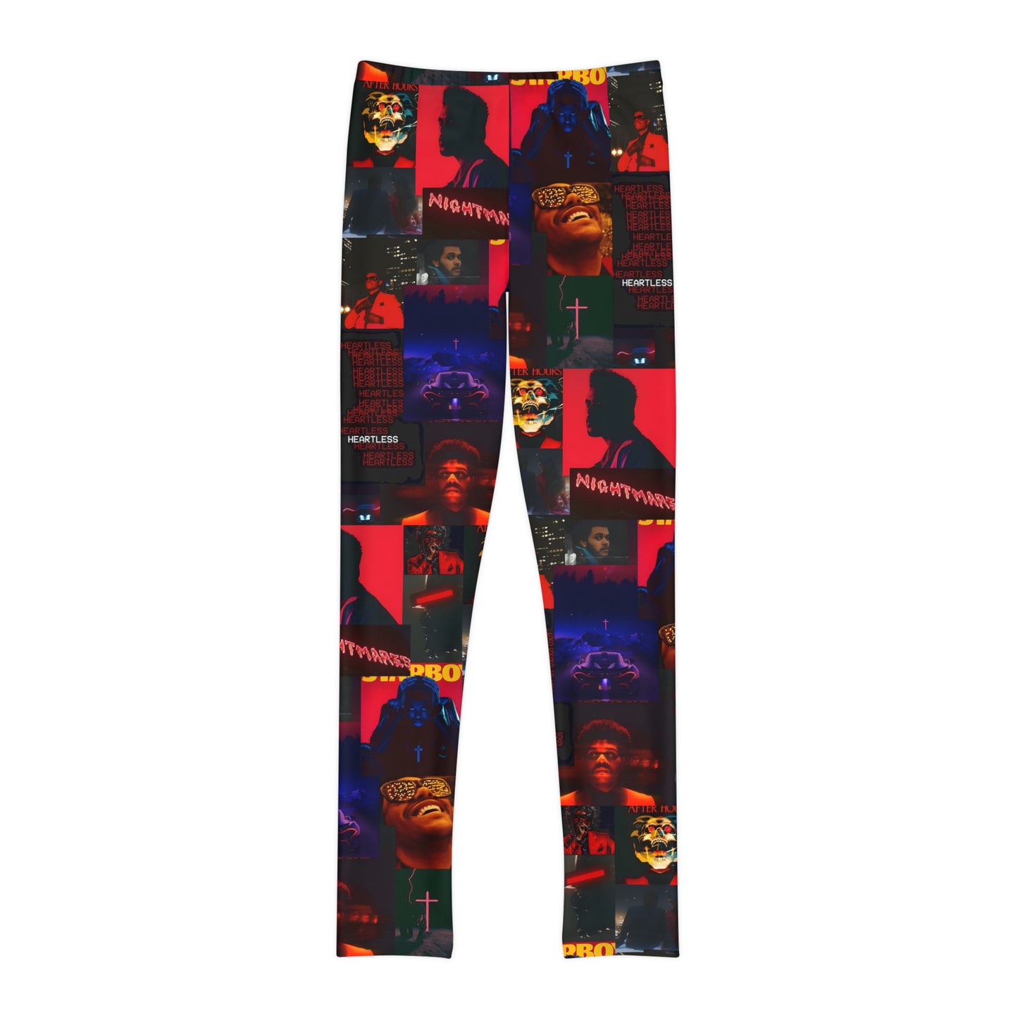 The Weeknd Heartless Nightmares Collage Youth Full-Length Leggings