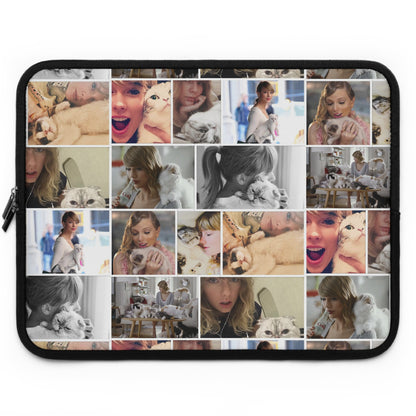 Taylor Swift's Cats Collage Pattern Laptop Sleeve