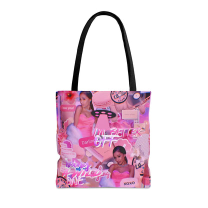 Ariana Grande Purple Vibes Collage Tote Bag