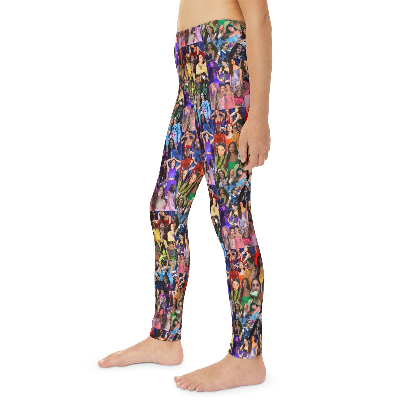 Olivia Rodrigo Rainbow Collage Youth Full-Length Leggings