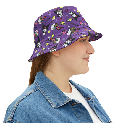 Kuromi Ice Cream Sundae Pattern Bucket Hat