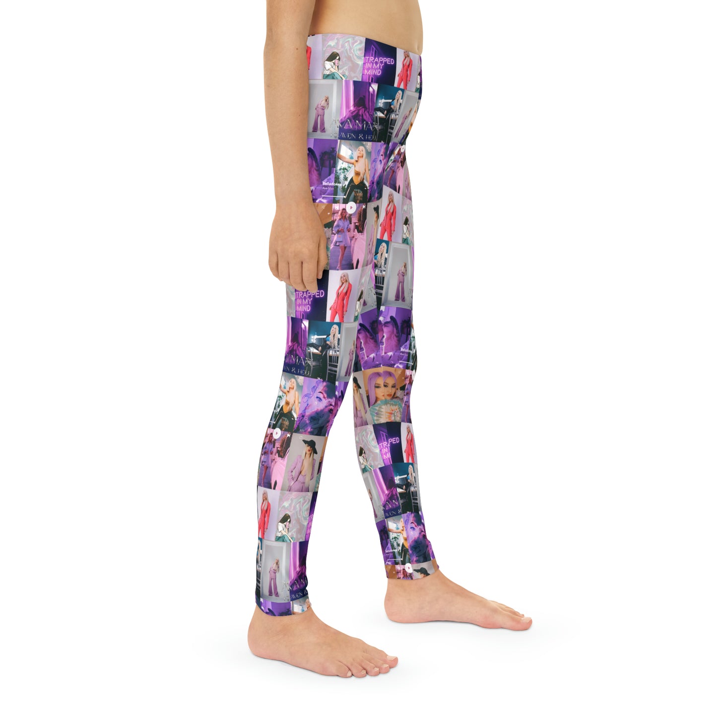 Ava Max Belladonna Photo Collage Youth Full-Length Leggings