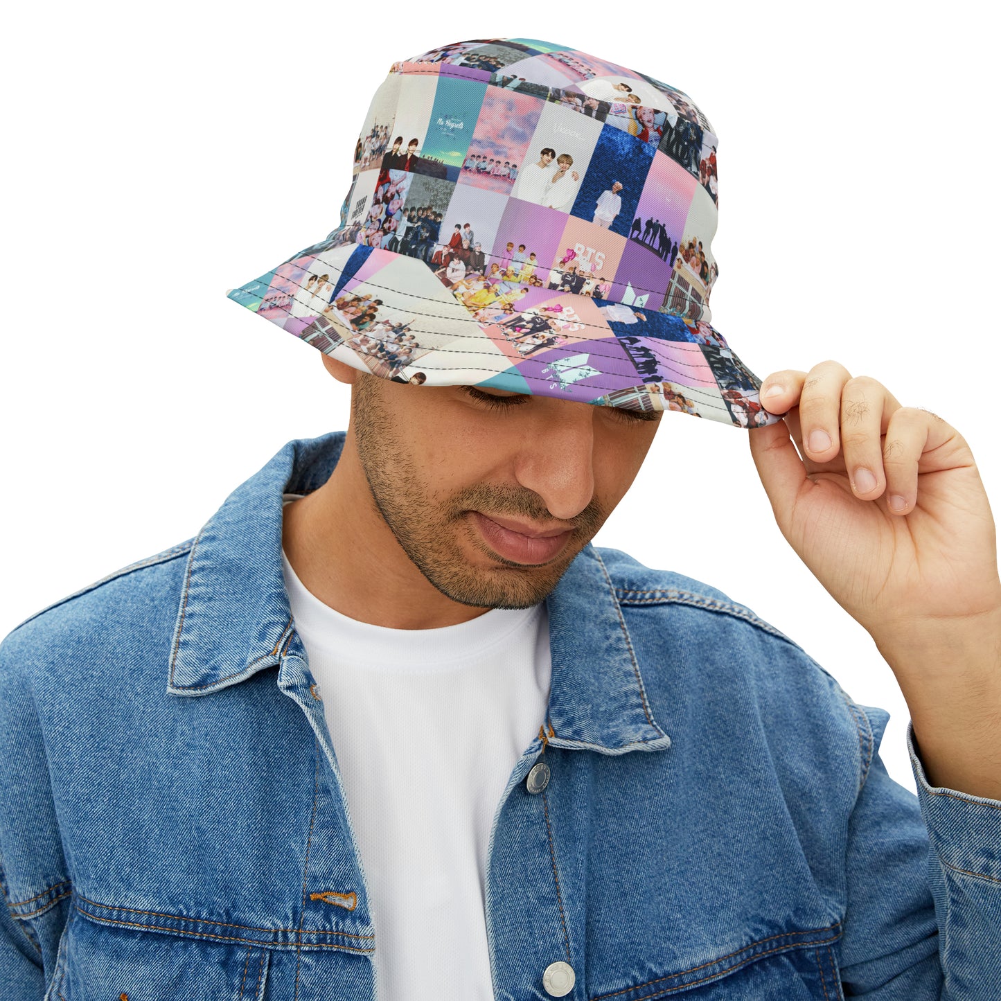 BTS Pastel Aesthetic Collage Bucket Hat
