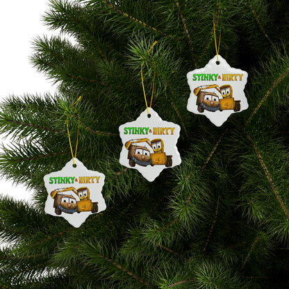 Stinky & Dirty Best Buds Ceramic Ornaments (1pc, 3pcs, 5pcs, 10pcs)