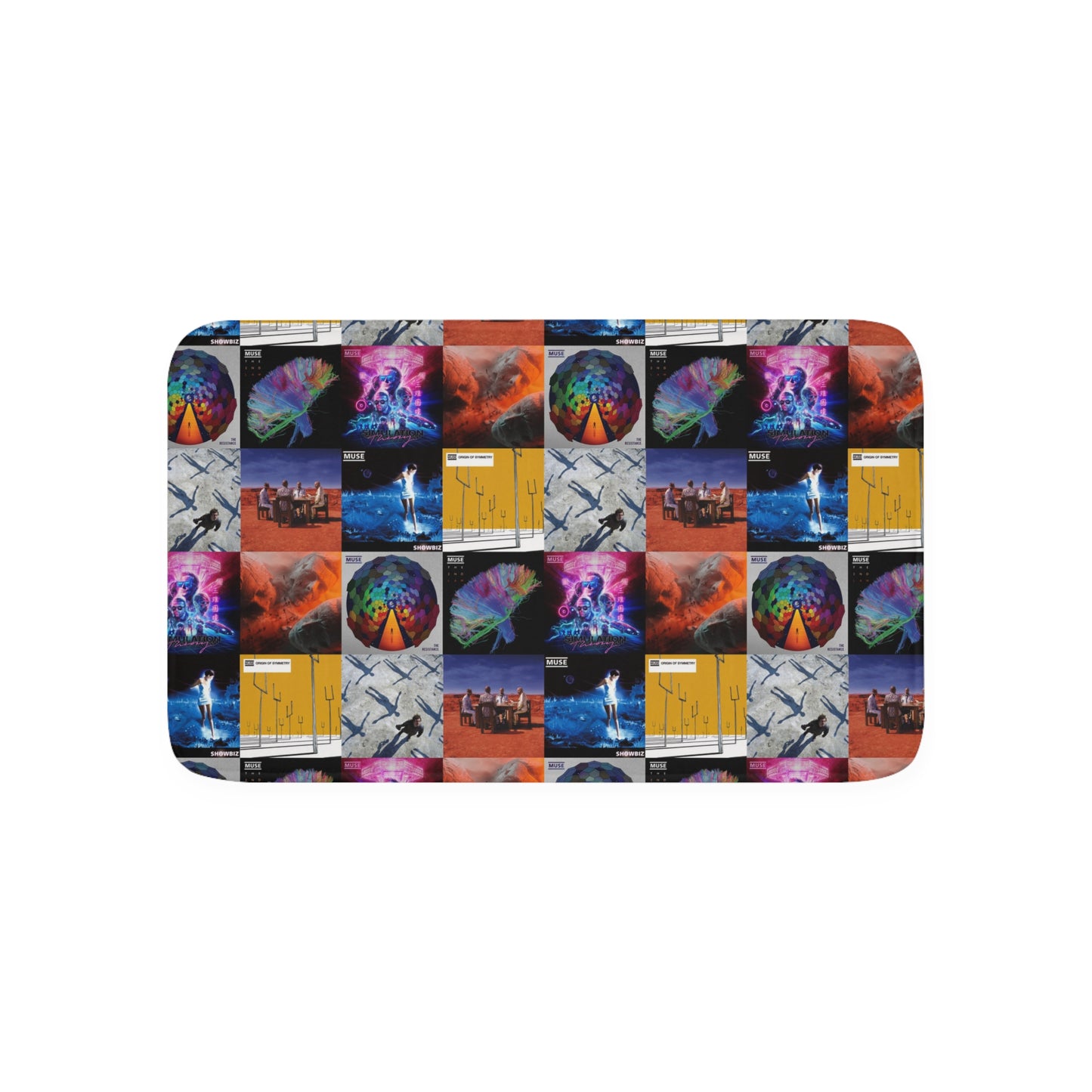 Muse Album Cover Collage Memory Foam Bath Mat