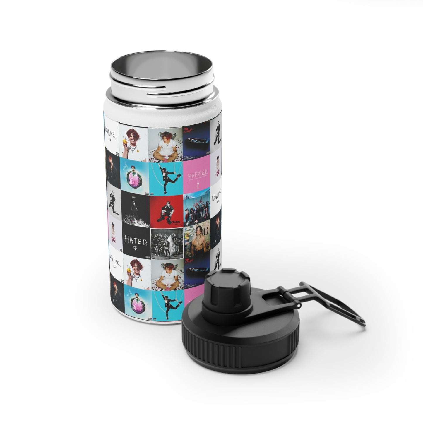 YUNGBLUD Album Cover Art Collage Stainless Steel Sports Lid Water Bottle