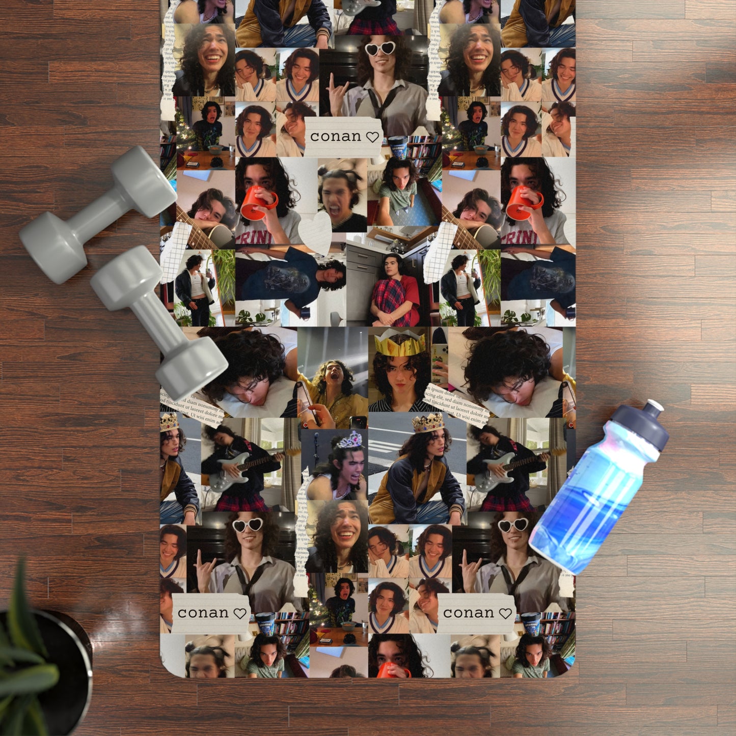 Conan Grey Being Cute Photo Collage Rubber Yoga Mat