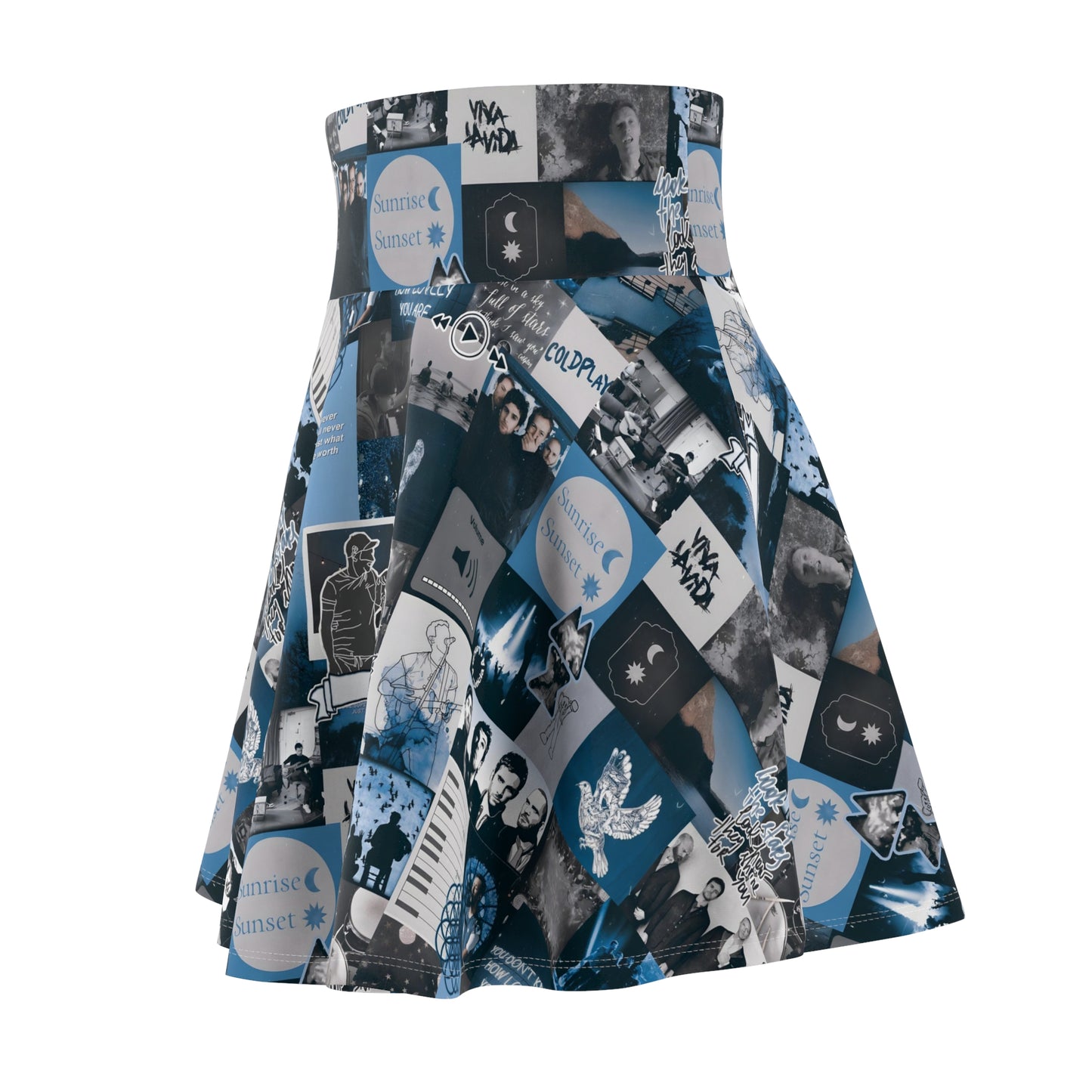 Coldplay Sunrise Sunset Collage Women's Skater Skirt