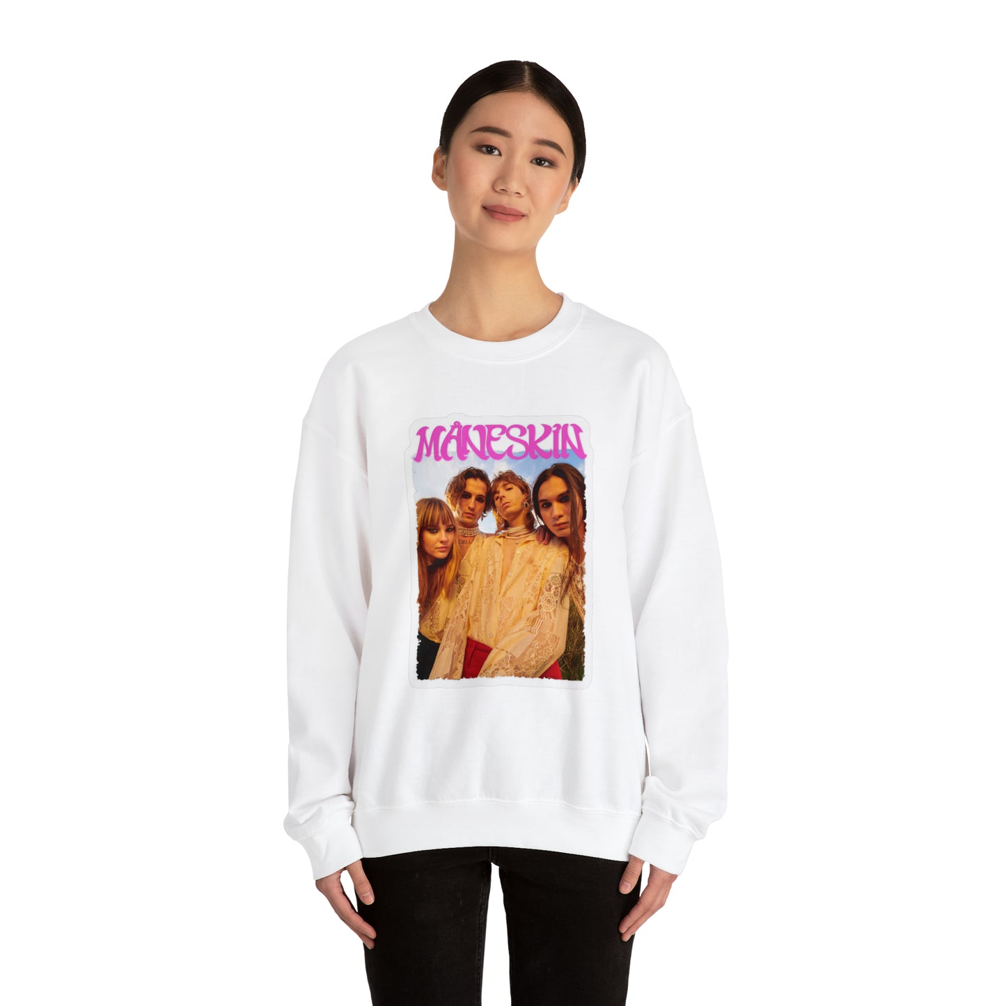 Måneskin Group Photo Unisex Heavy Blend Crewneck Sweatshirt