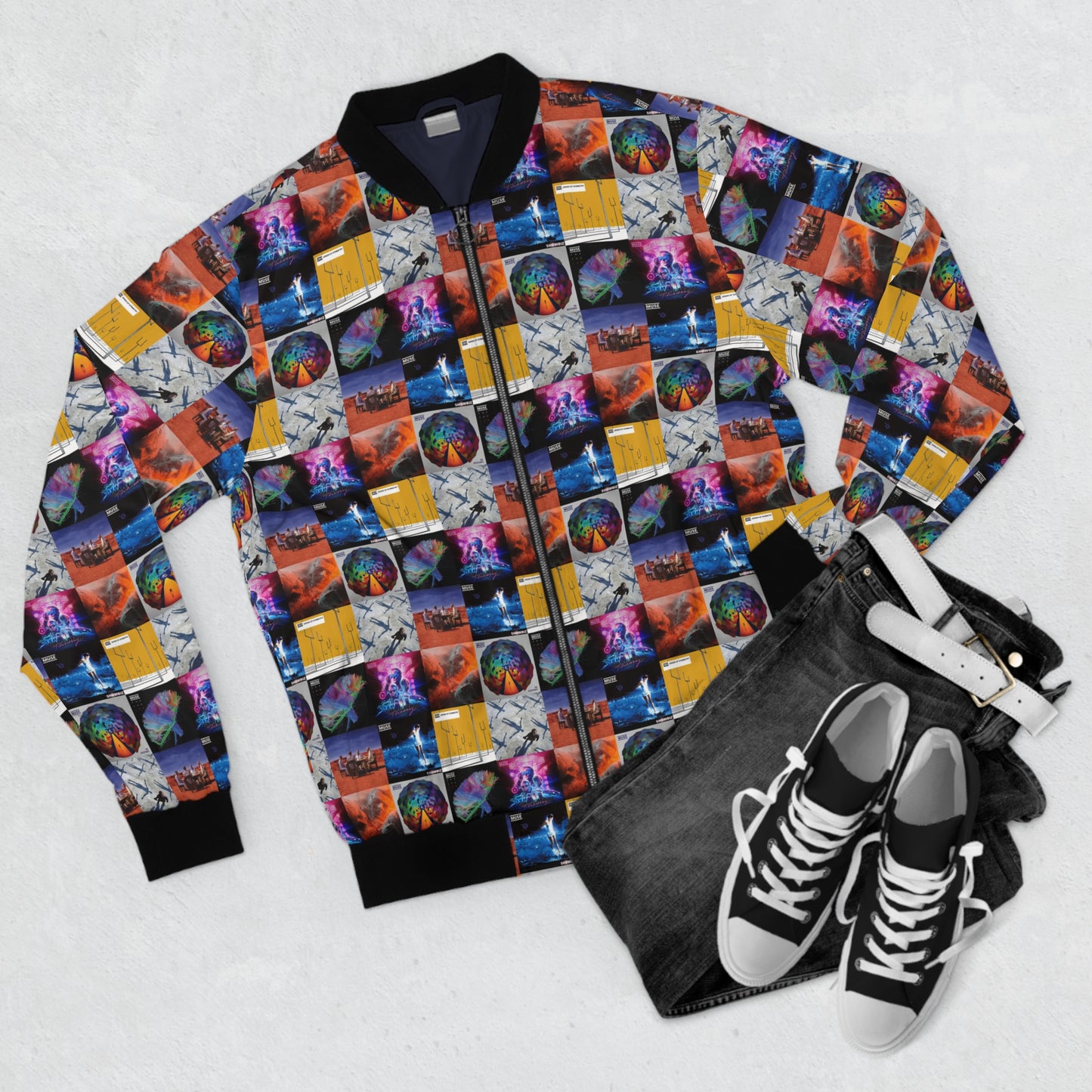 Muse Album Cover Collage Men's Bomber Jacket