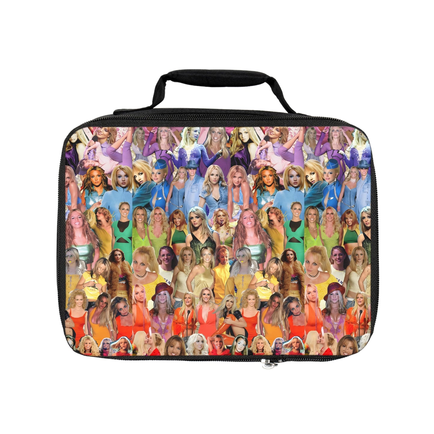 Britney Spears Rainbow Photo Collage Lunch Bag