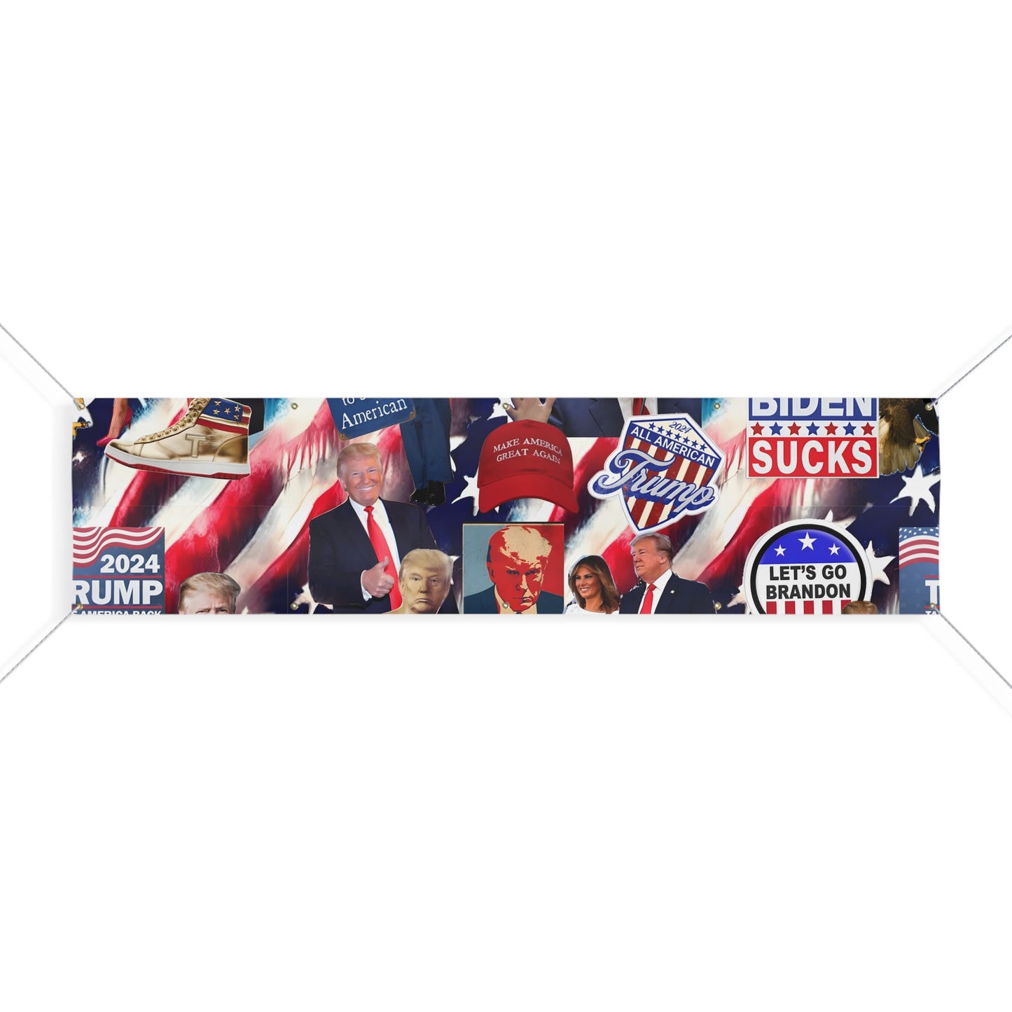 Donald Trump 2024 MAGA Montage Matte Banner