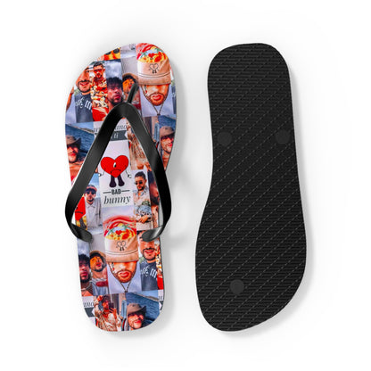 Bad Bunny Un Verano Sin Ti Photo Collage Flip Flops