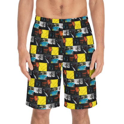 Post Malone Album Art Collage Men's Board Shorts