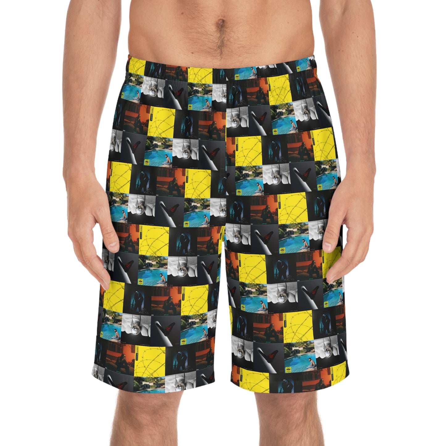 Post Malone Album Art Collage Men's Board Shorts