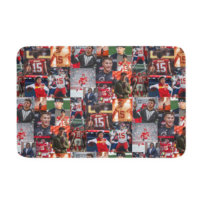 Patrick Mahomes Chiefs MVPAT Photo Collage Memory Foam Bath Mat