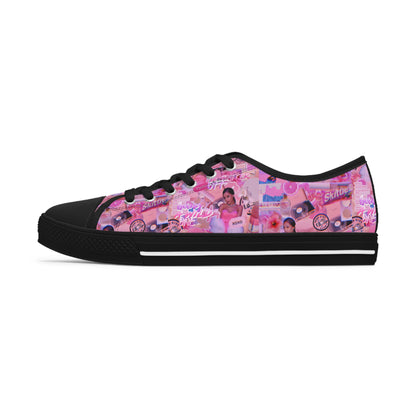 Ariana Grande Purple Vibes Collage Women's Low Top Sneakers