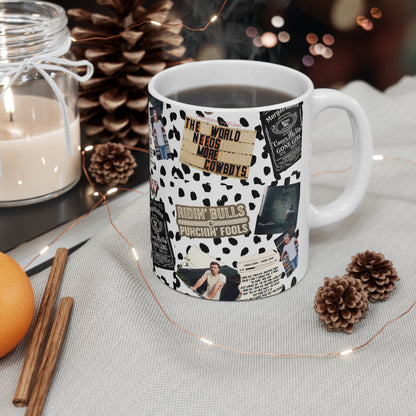 Morgan Wallen Yeehaw Collage White Ceramic Mug