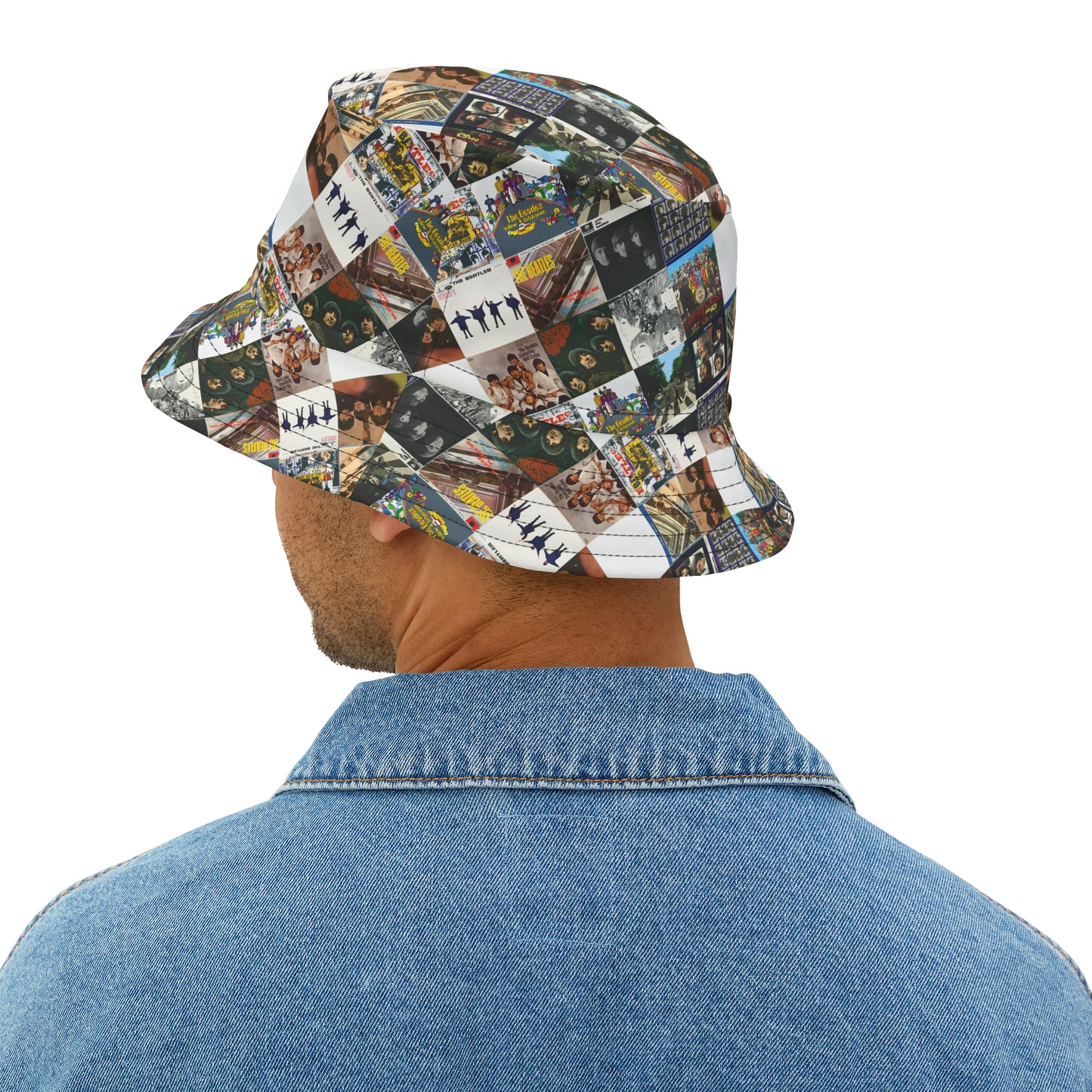 The Beatles Album Cover Collage Bucket Hat