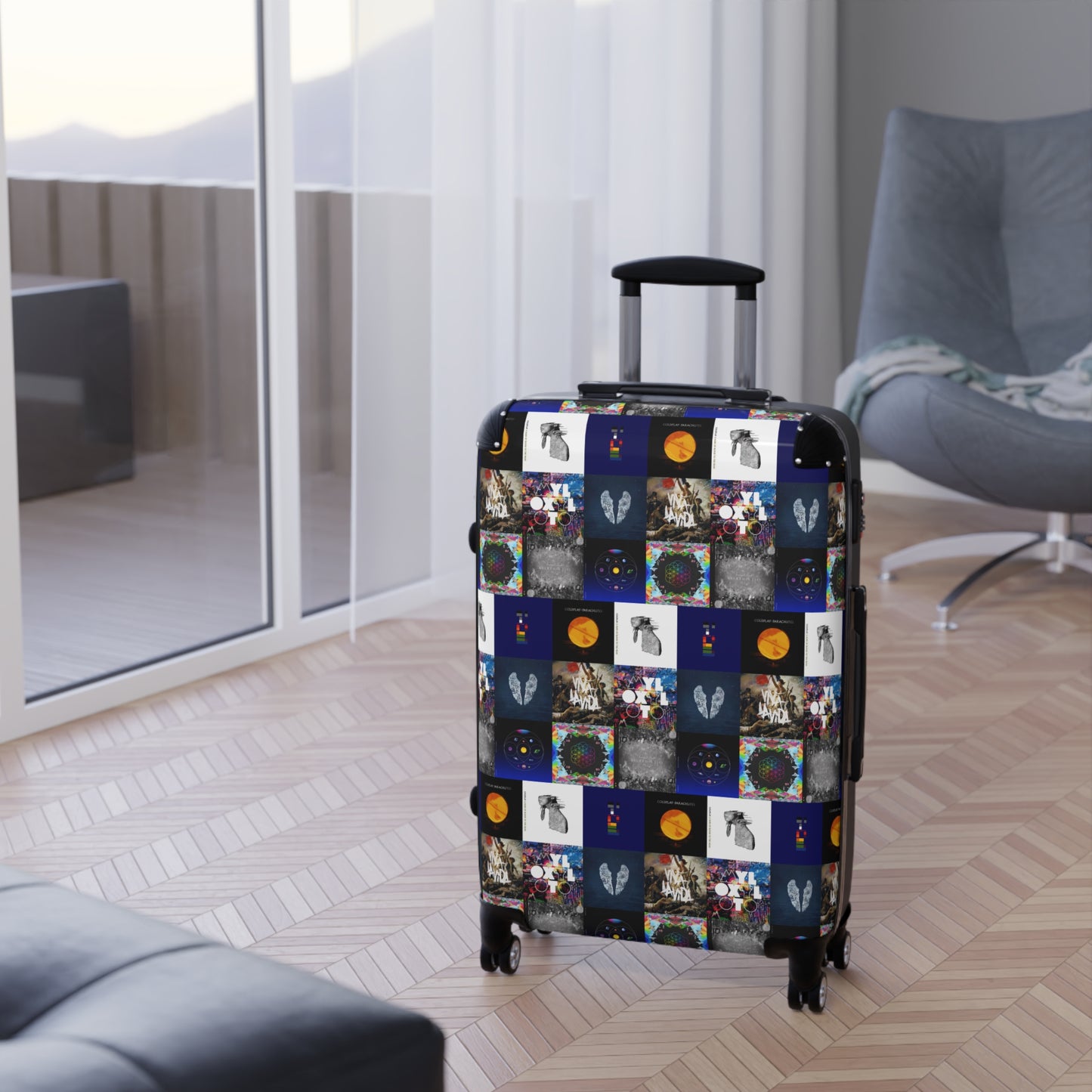 Colplay Album Cover Collage Suitcase