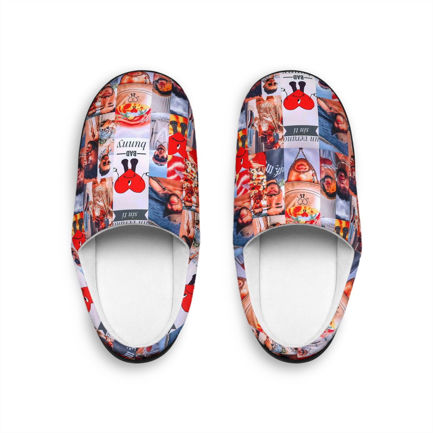 Bad Bunny Un Verano Sin Ti Photo Collage Men's Indoor Slippers