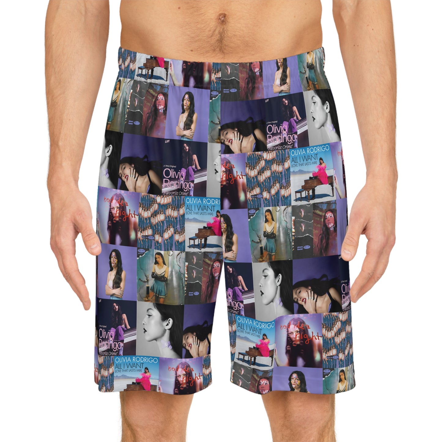 Olivia Rodrigo Album Art Collage Basketball Shorts