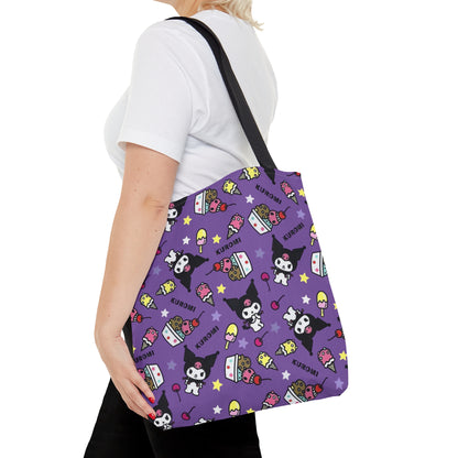 Kuromi Ice Cream Sundae Pattern Tote Bag