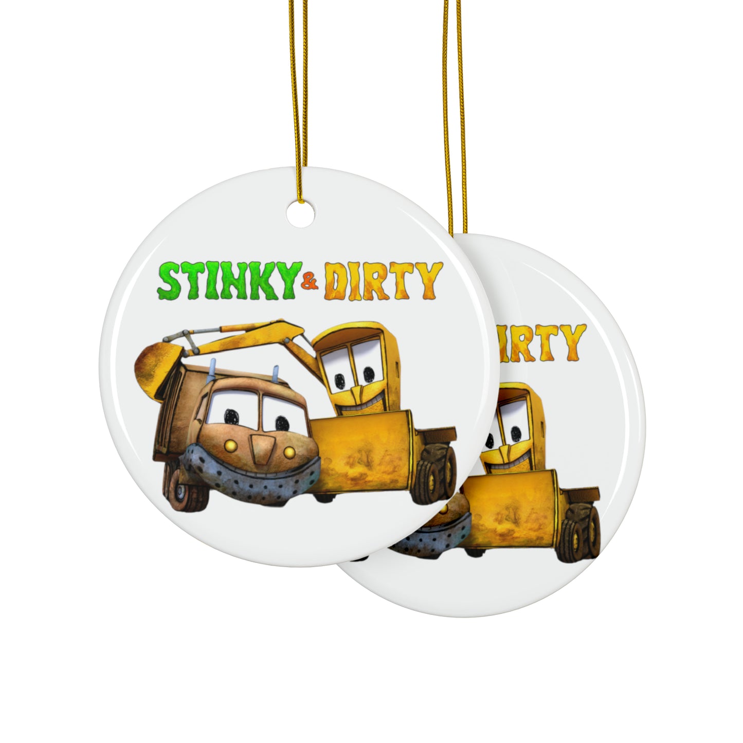 Stinky & Dirty Best Buds Ceramic Ornaments (1pc, 3pcs, 5pcs, 10pcs)