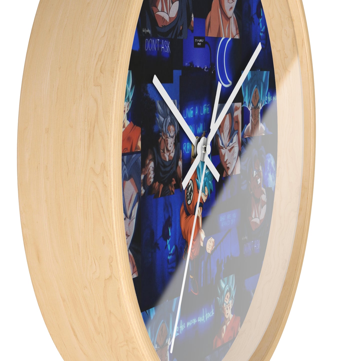 Dragon Ball Z Saiyan Moonlight Collage Wall Clock