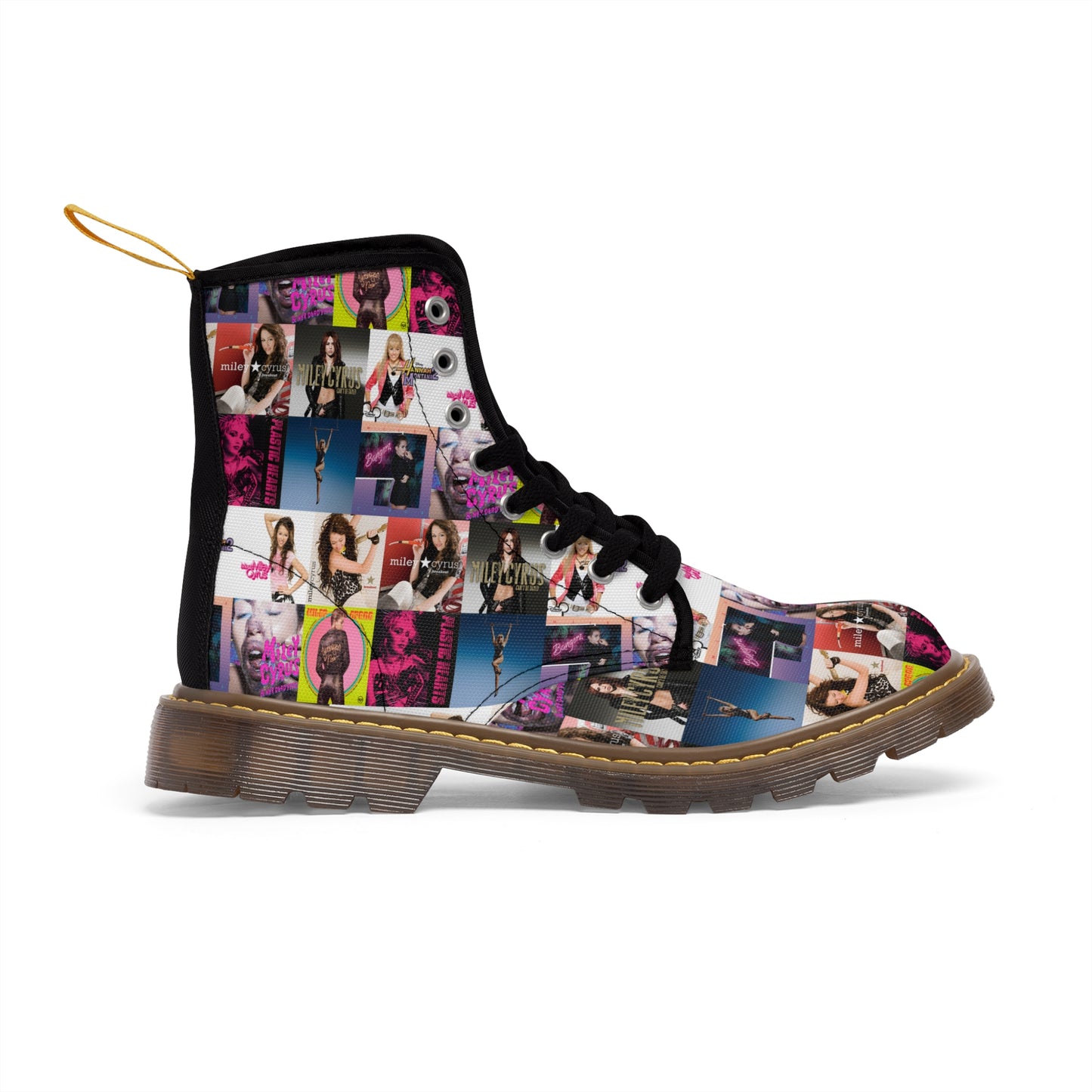 Miley Cyrus Album Cover Collage Women's Canvas Boots