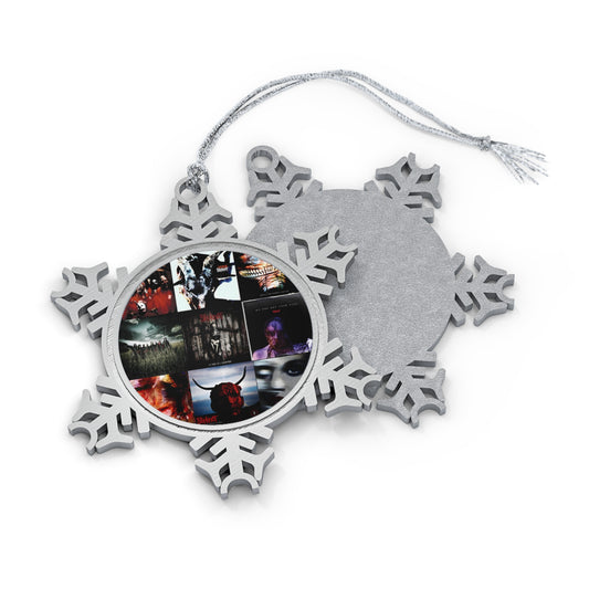 Slipknot Album Art Collage Pewter Snowflake Ornament