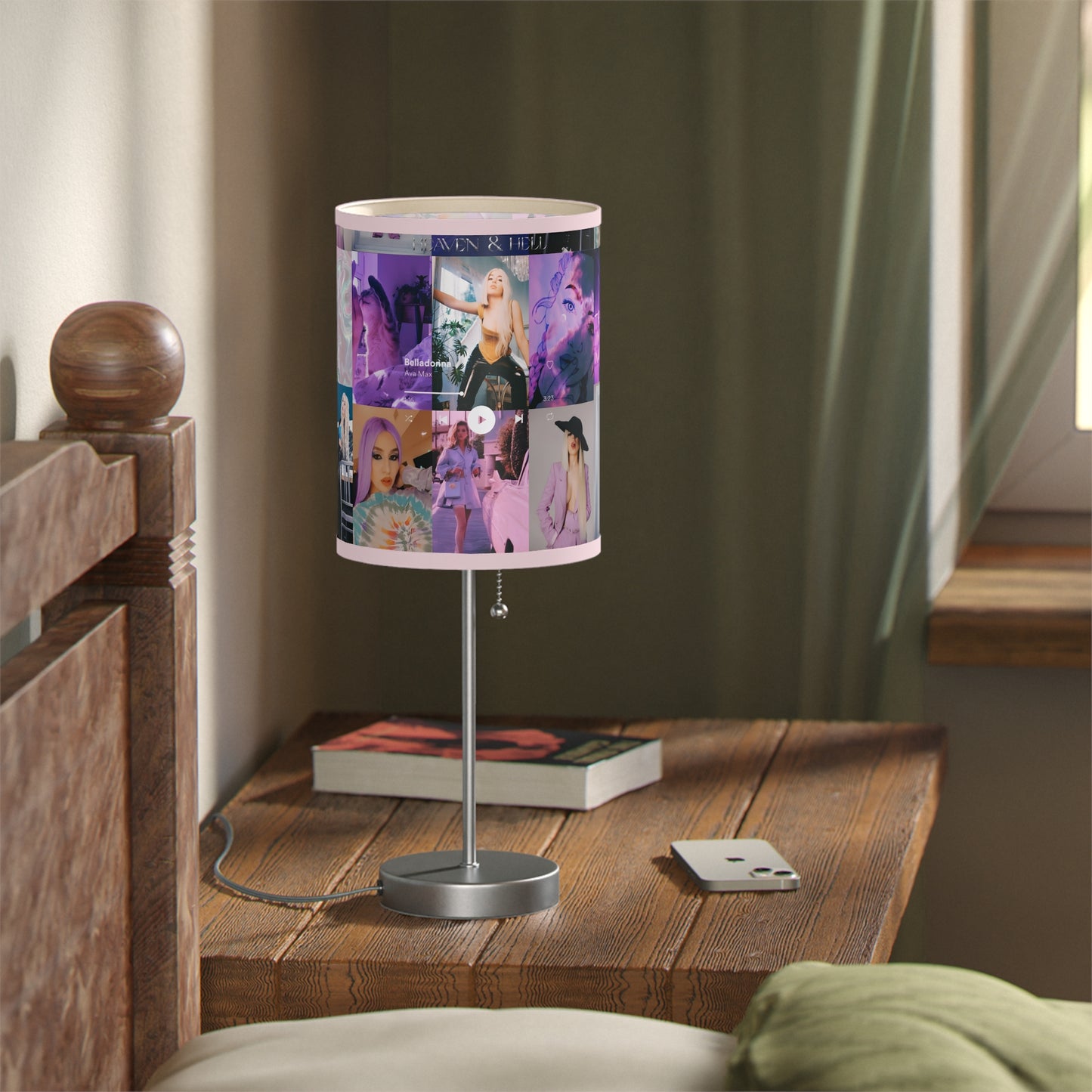 Ava Max Belladonna Photo Collage Lamp on a Stand