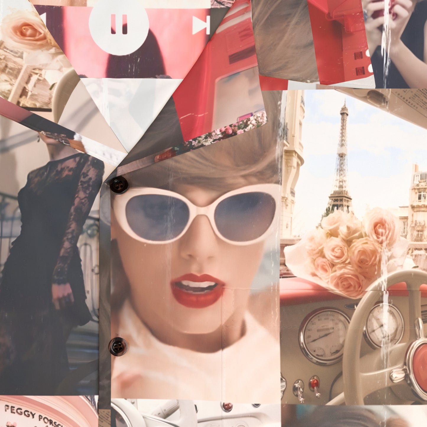 Taylor Swift 1989 Blank Space Collage Men's Hawaiian Shirt