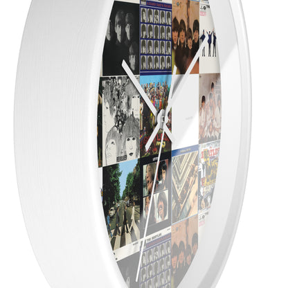 The Beatles Album Cover Collage Round Wall Clock