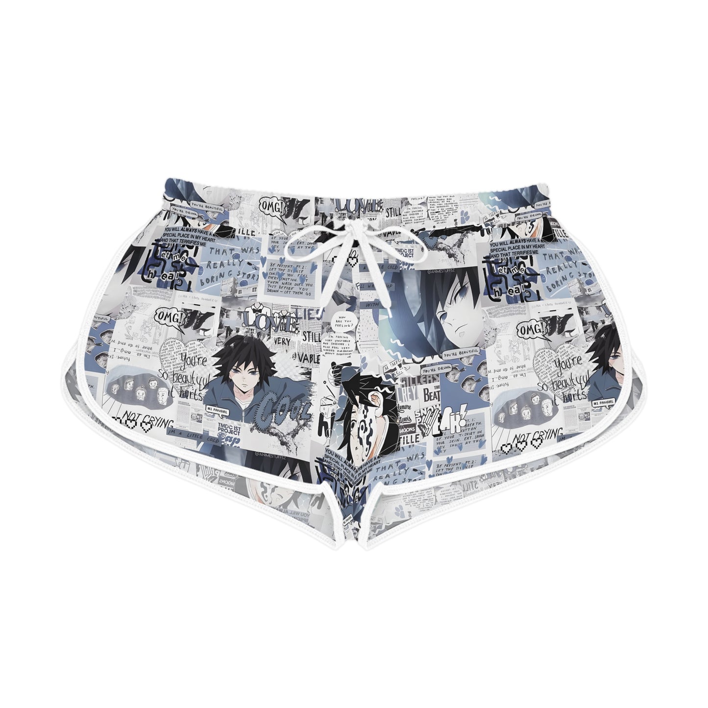 Demon Slayer Giyu Aesthetic Collage Women's Relaxed Shorts