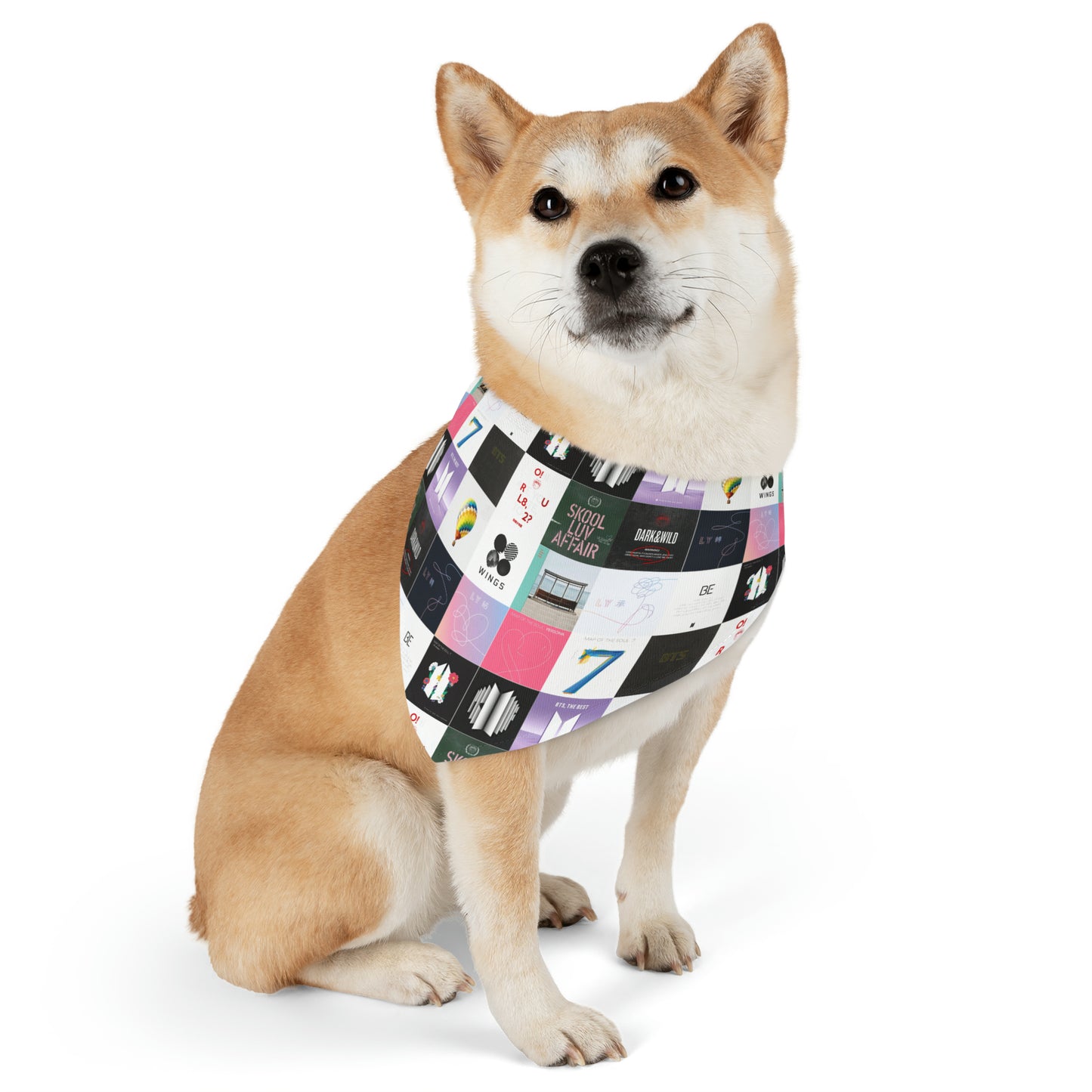 BTS Album Cover Art Collage Pet Bandana Collar