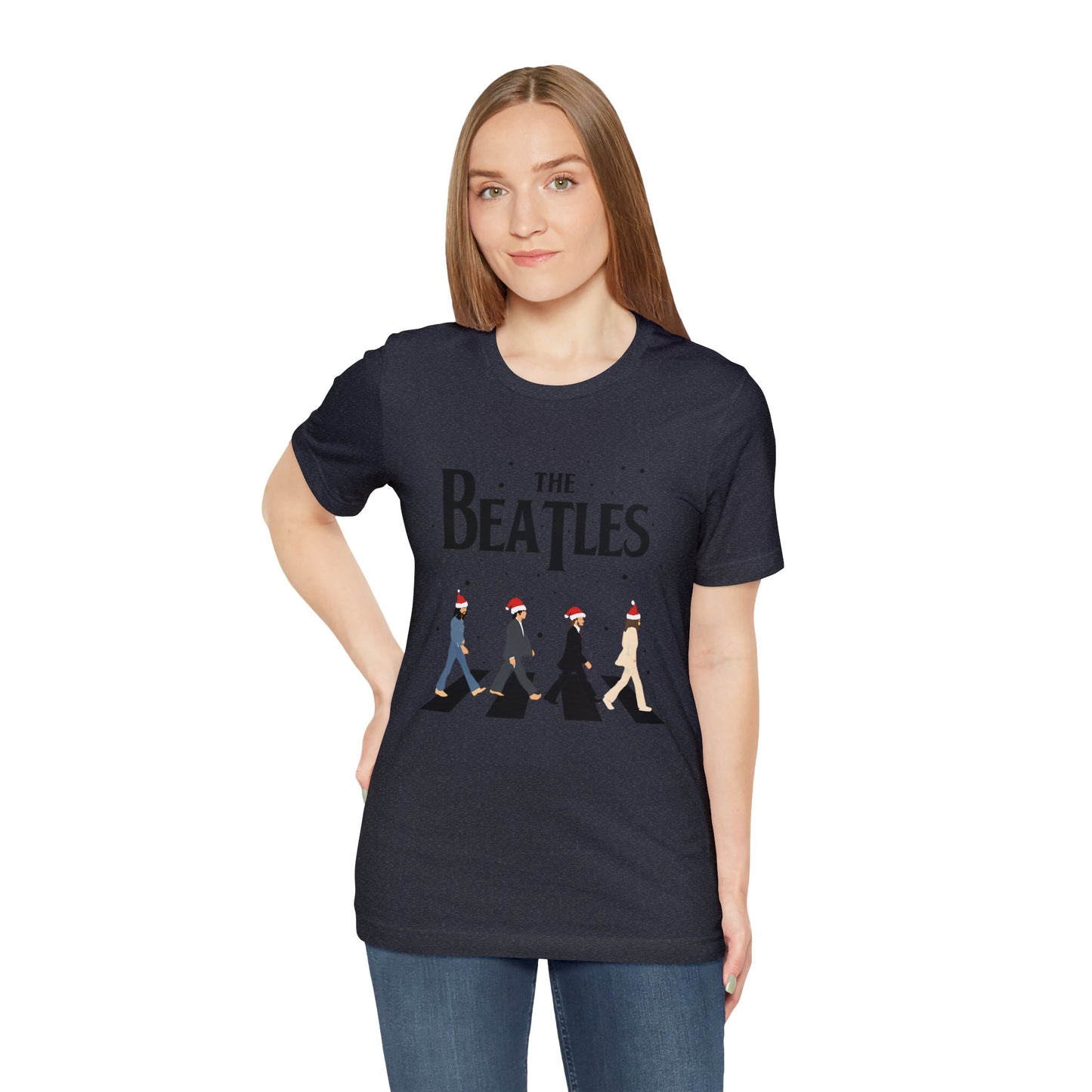 The Beatles Abbey Road Santas Unisex Jersey Short Sleeve Tee Shirt