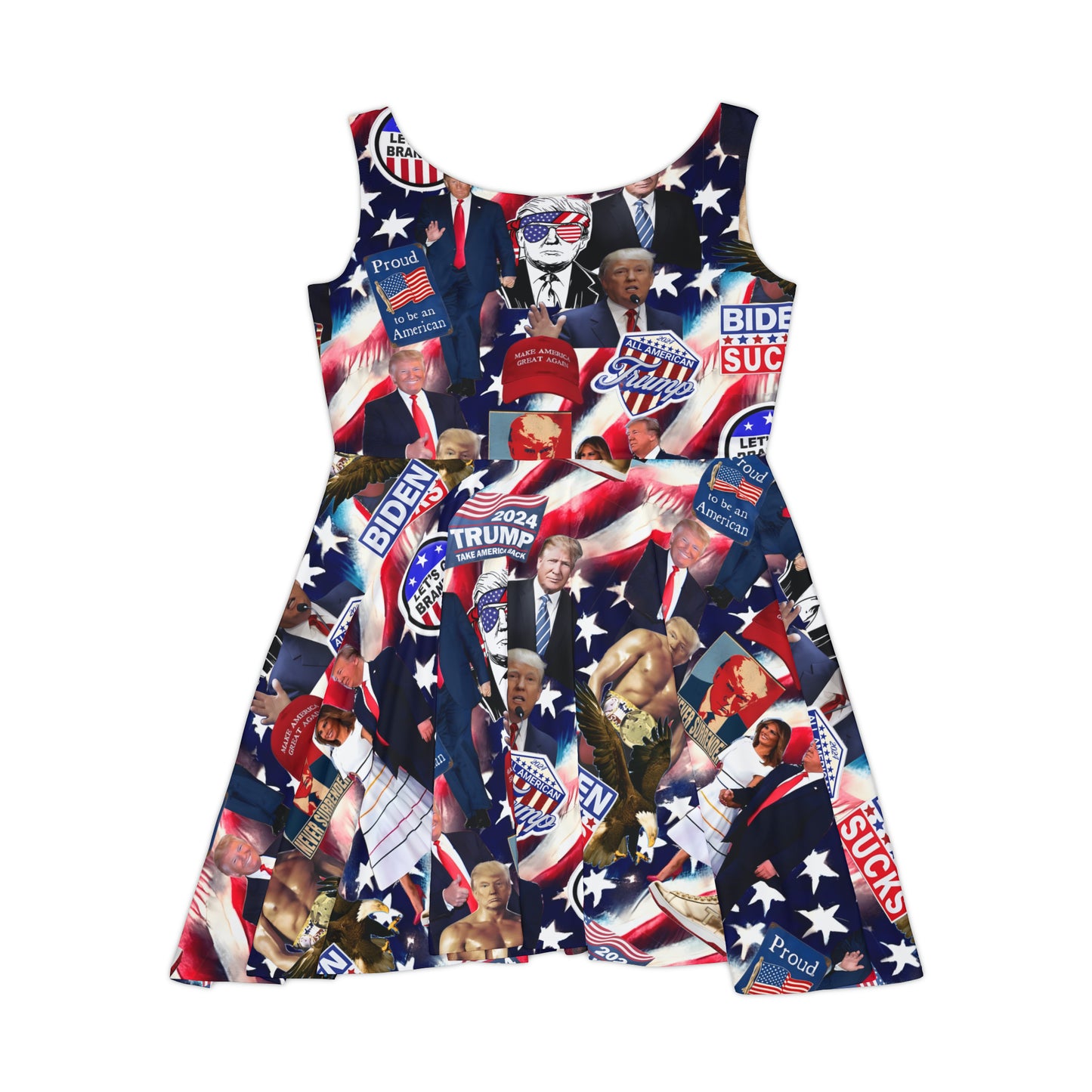 Donald Trump 2024 MAGA Montage Women's Skater Dress