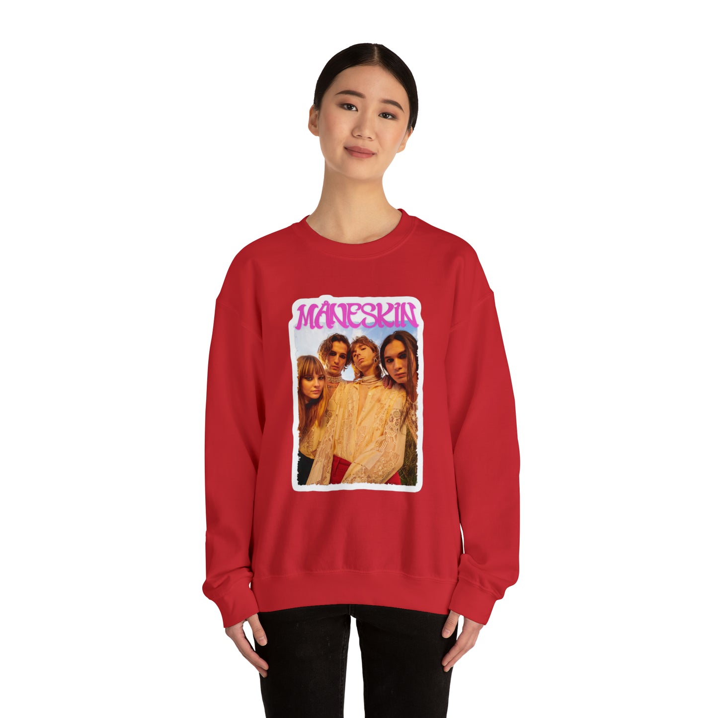 Måneskin Group Photo Unisex Heavy Blend Crewneck Sweatshirt