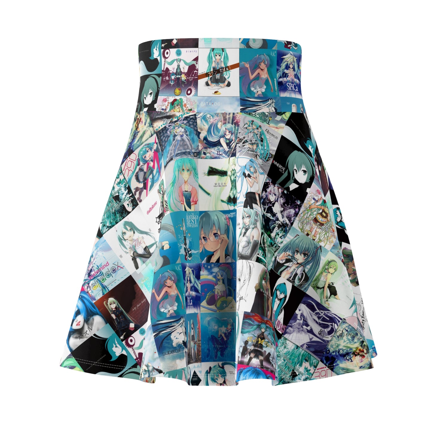 Hatsune Miku Album Cover Collage Women's Skater Skirt