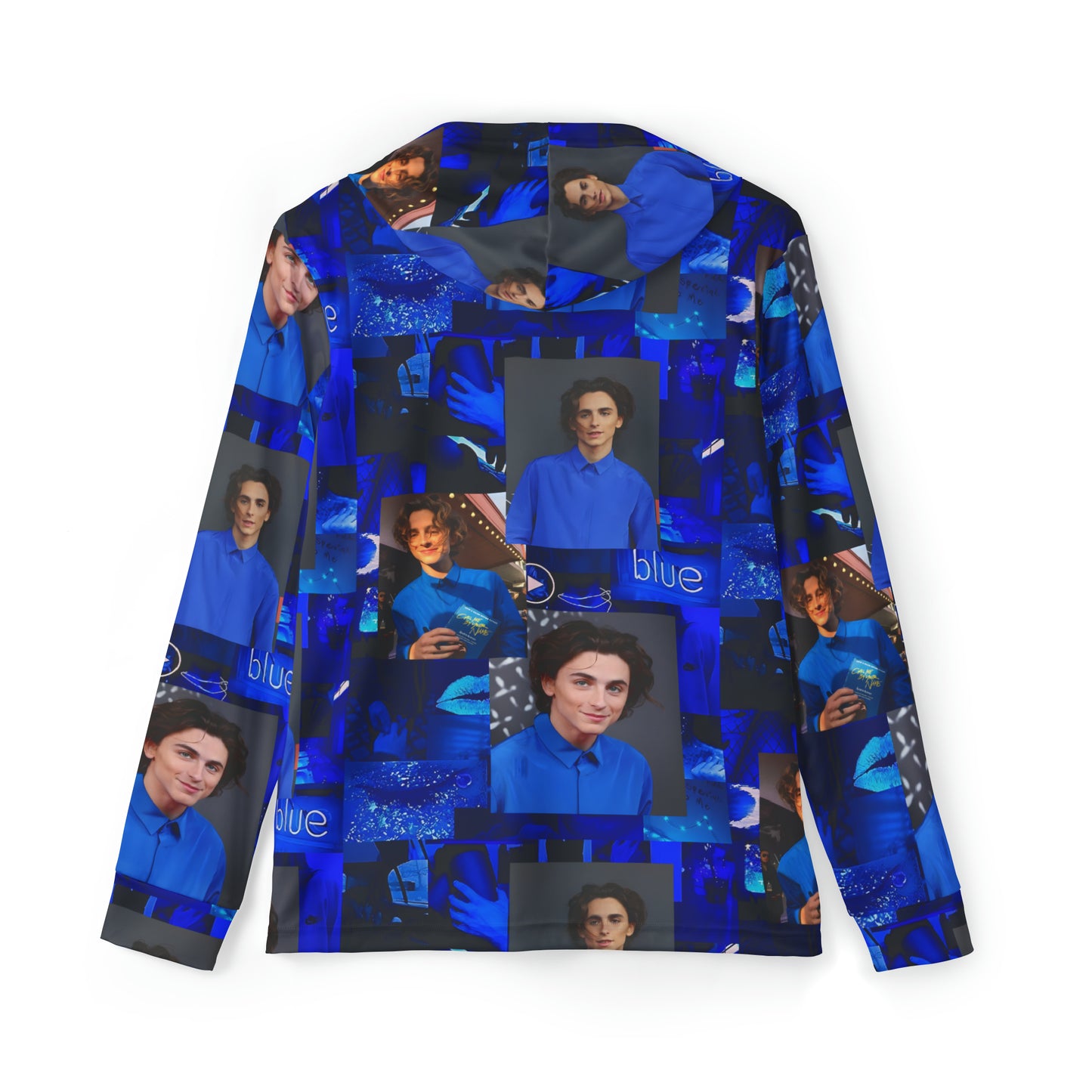 Timothee Chalamet Cool Blue Collage Men's Sports Warmup Hoodie