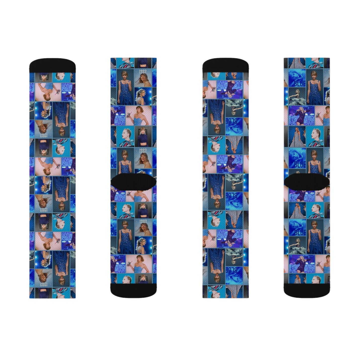 Taylor Swift Blue Dreams Collage Unisex Tube Socks