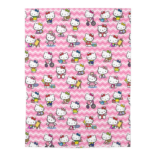 Hello Kitty Playtime Collage Baby Swaddle Blanket