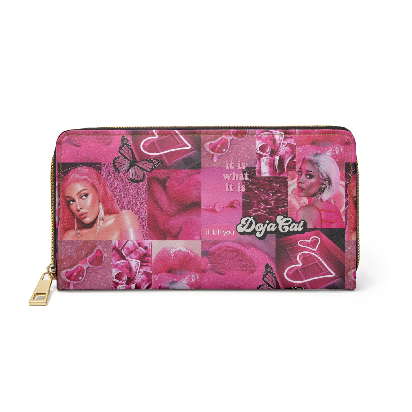 Doja Cat Pink Vibes Collage Zipper Wallet