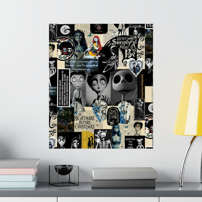 The Nightmare Before Christmas Rotten To The Core Collage Matte Vertical Poster