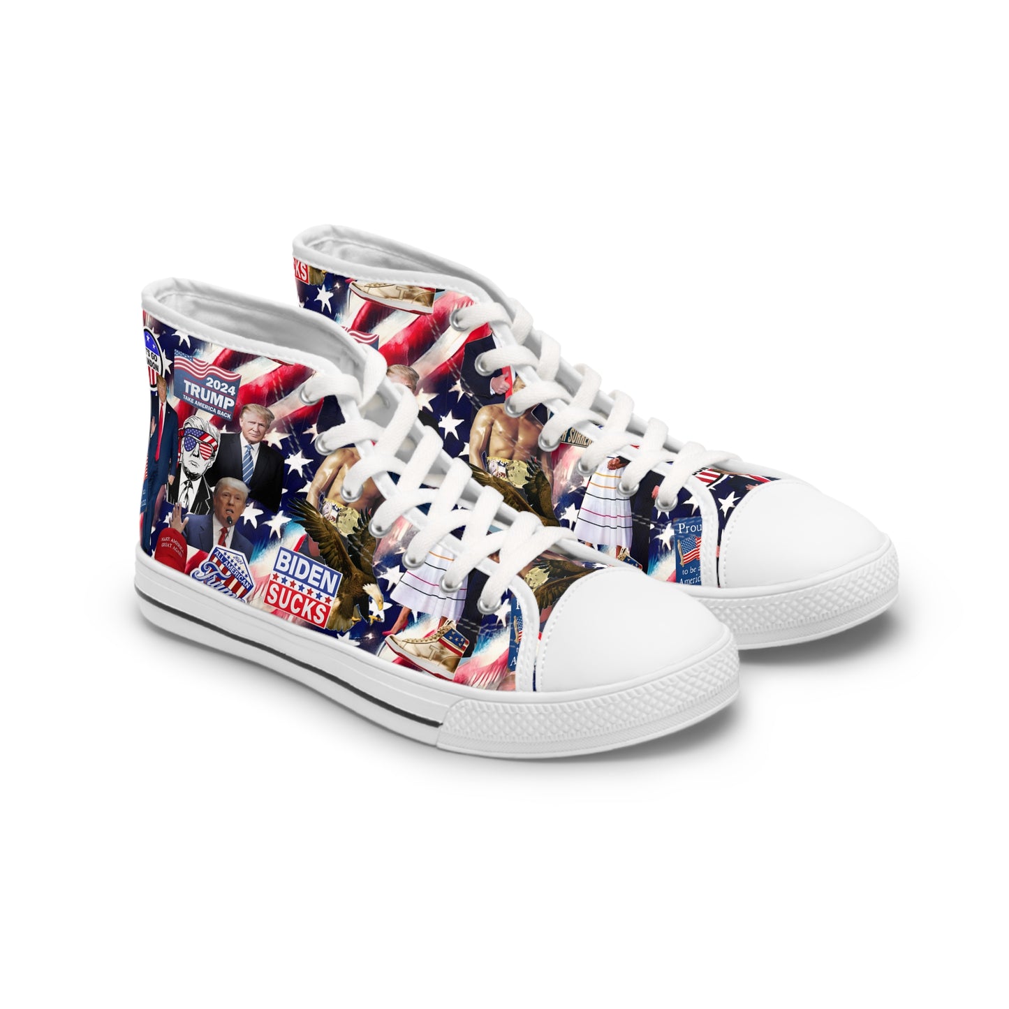 Donald Trump 2024 MAGA Montage Women's High Top Sneakers