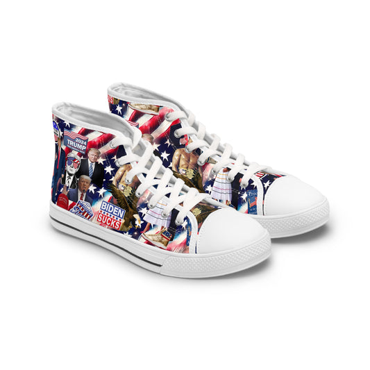 Donald Trump 2024 MAGA Montage Women's High Top Sneakers