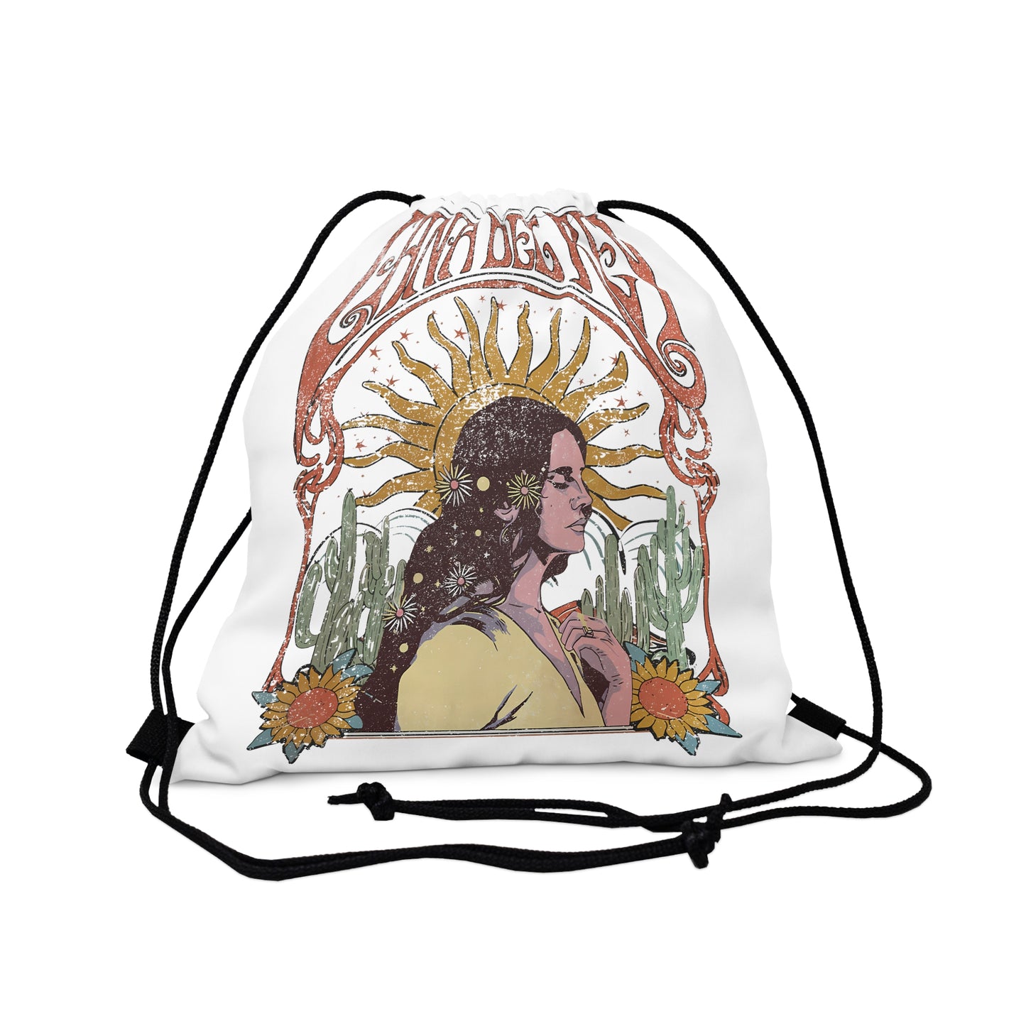 Lana Del Rey Vintage Artwork Outdoor Drawstring Bag