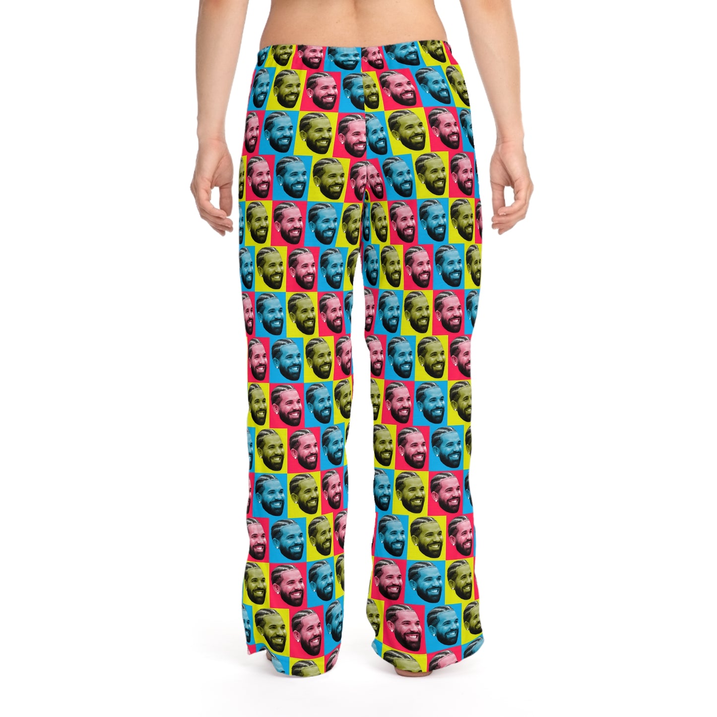 Drake Colored Checker Faces Women's Pajama Pants