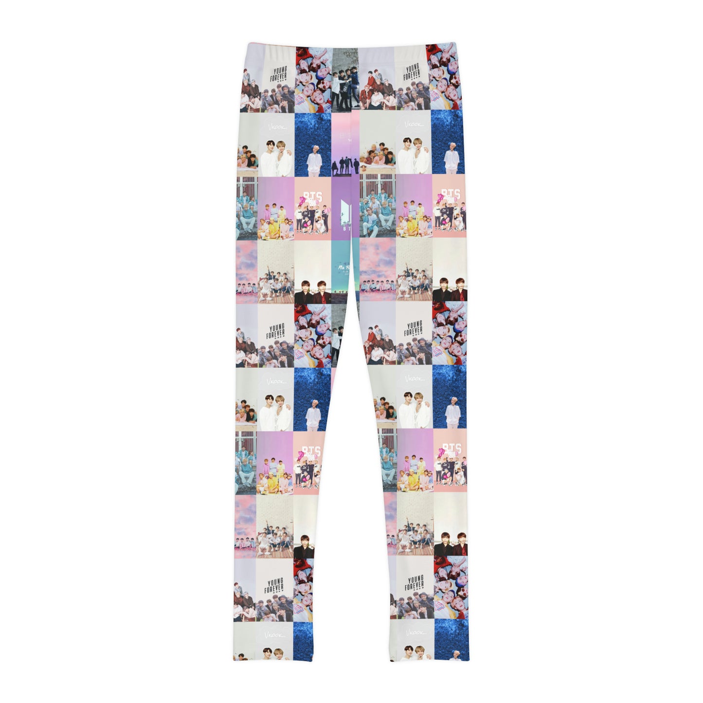 BTS Pastel Aesthetic Collage Youth Leggings